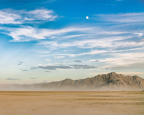 Nevada desert with mountain